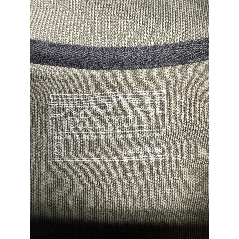 Patagonia Men Daily Crewneck Sweatshirt Basin Green Organic Cotton